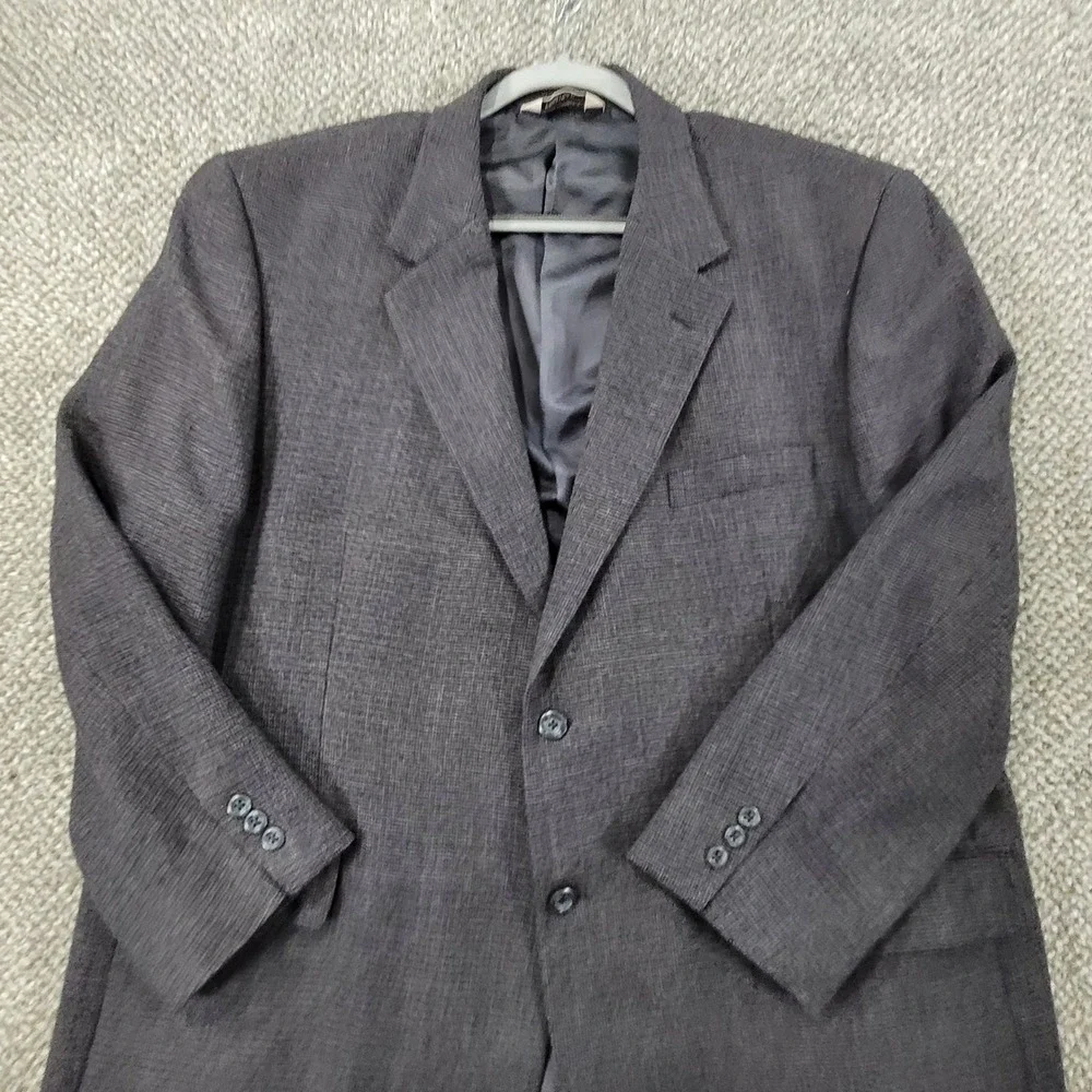 Pronto Uomo Sport Coat Mens 48 Short Charcoal Gray 100% Lambswool Blazer Jacket